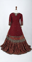 Saadiya | Farshi Lehenga | Maroon