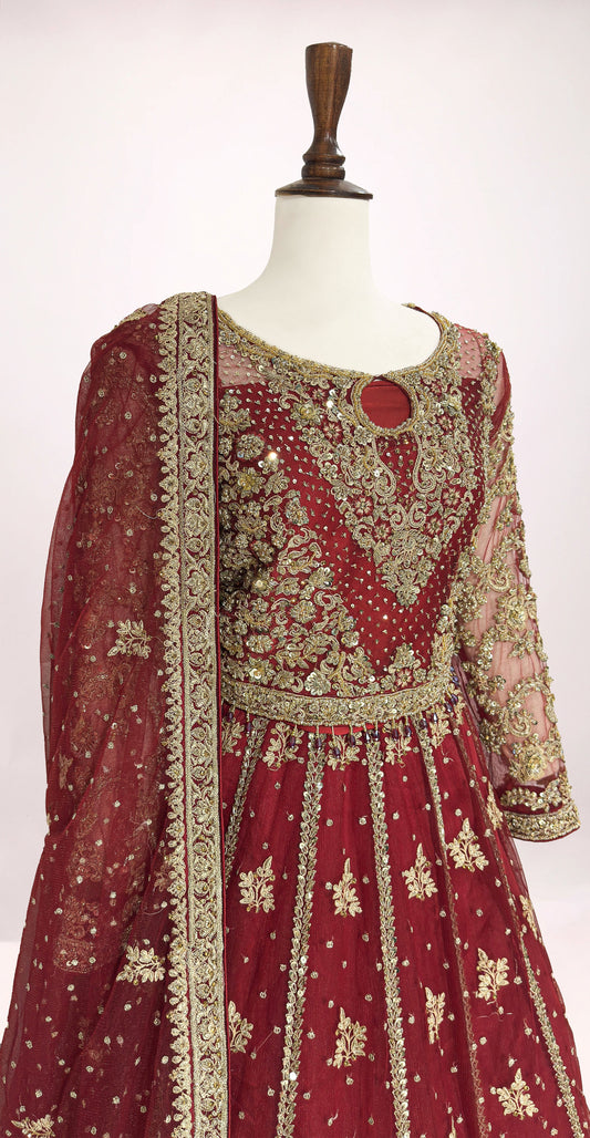 Dastaan | Lehenga | Maroon