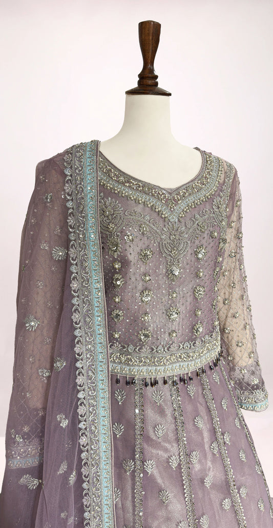Rang e Mughal | Lehenga | Soft Lilac