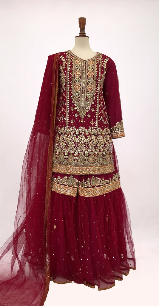 Muntaha | Gharara | Maroon