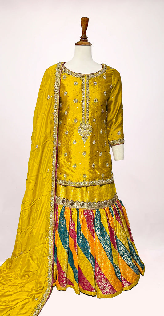 Zebaish | Lehenga | Yellow Multi