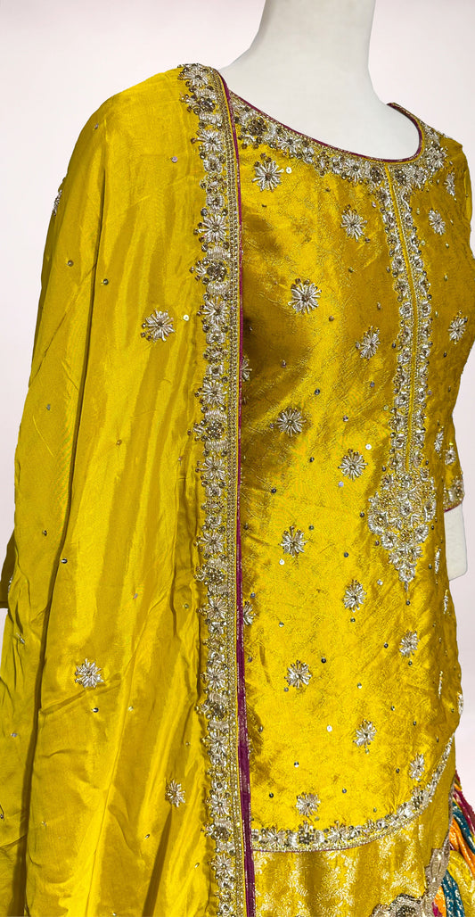 Zebaish | Lehenga | Yellow Multi