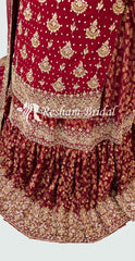 Waania | Farshi Lehenga | Red