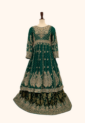 Rimsha | Lehenga | Emerald Green