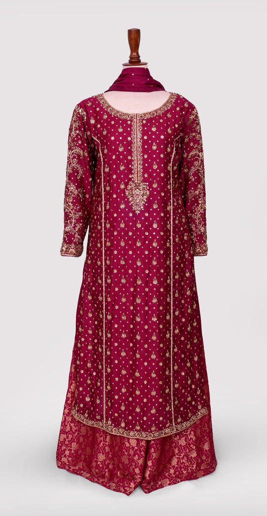 Ruby | 3 Piece | Stitched | Ruby Red