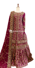 Zareen | Farshi Lehenga | Red