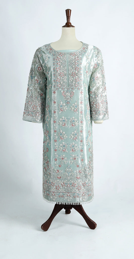 Niya | 3 Piece | Stitched | Pastel Pistachio