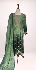 Riza | 3 Piece | Stitched | Bottle Green