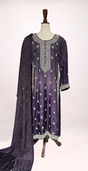 Riza | 3 Piece | Stitched | Purple