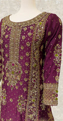 Bahaar | 3 Piece | Stitched | Hot Pink
