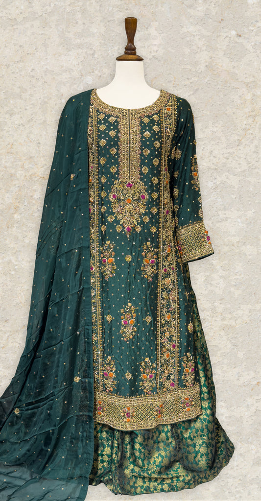 Bahaar | 3 Piece | Stitched | Green