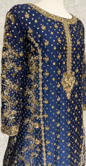 Banafshaan | 3 Piece | Stitched | Ink Blue