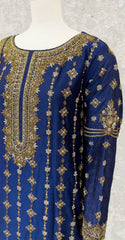 Aghaaz | 3 Piece | Stitched | Ink Blue