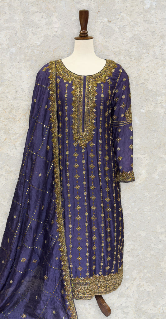 Aghaaz | 3 Piece | Stitched | Lavender