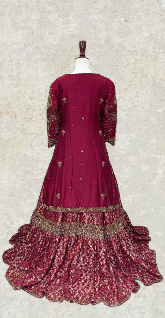 Gulaal e Ishq | Farshi Lehenga | Ruby Red