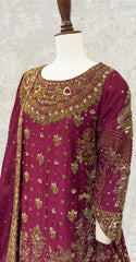 Gulaal e Ishq | Farshi Lehenga | Ruby Red