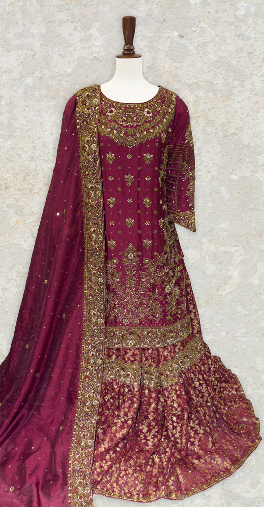 Gulaal e Ishq | Farshi Lehenga | Ruby Red