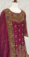 Gulaal e Ishq | Farshi Lehenga | Ruby Red