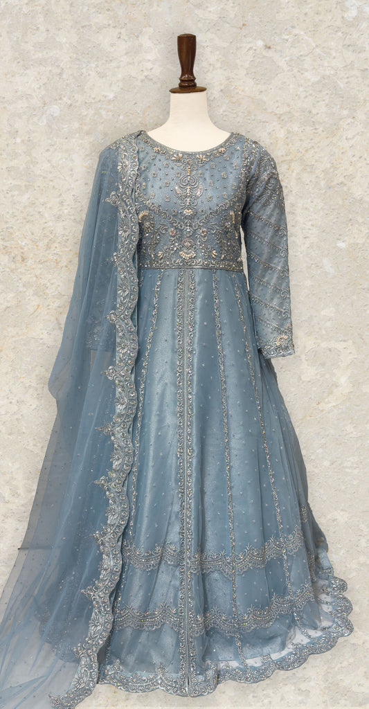 Shanaya | Maxi | Stitched | Ice Blue