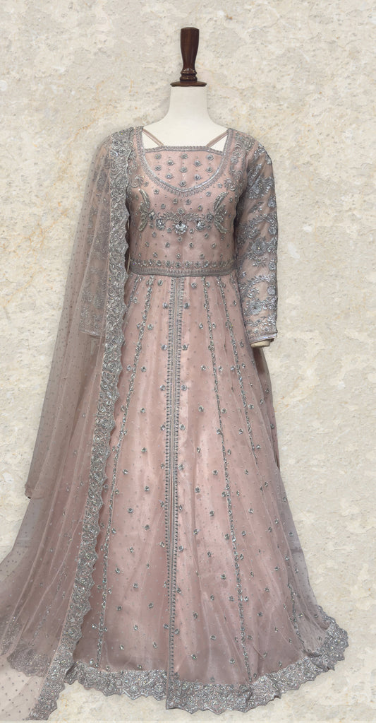 Fariha | Maxi | Stitched | Soft Peach
