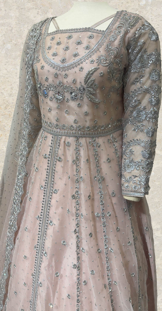 Fariha | Maxi | Stitched | Soft Peach