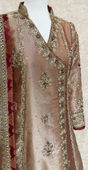 Nargis  | Maxi | Golden & Mehroon