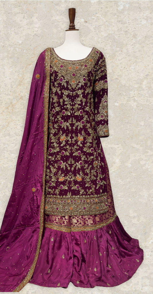 Resham | Farshi Lehenga | Magenta