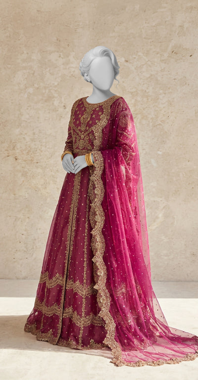 Shanaya | Maxi | Stitched | Hot Pink