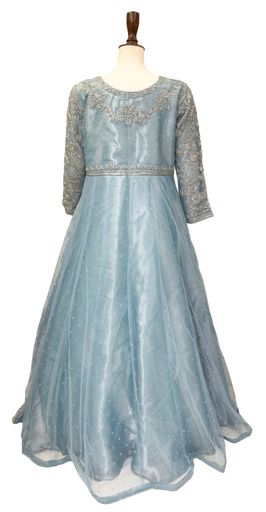 Fariha | Maxi | Stitched | Ice Blue