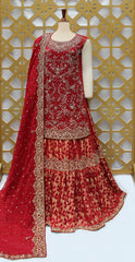 Ushna | Farshi Lehenga | Red