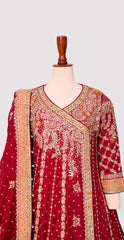 Angrakha | Maxi | Red Maroon
