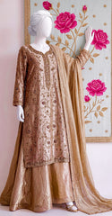 Nysa | 3 Piece | Stitched Suit | Rose Gold