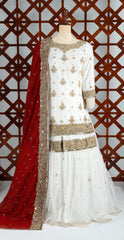 Chandni | Nikkah | Gharara | White & Red
