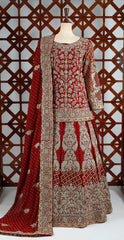 Zymal | Lehenga | Red