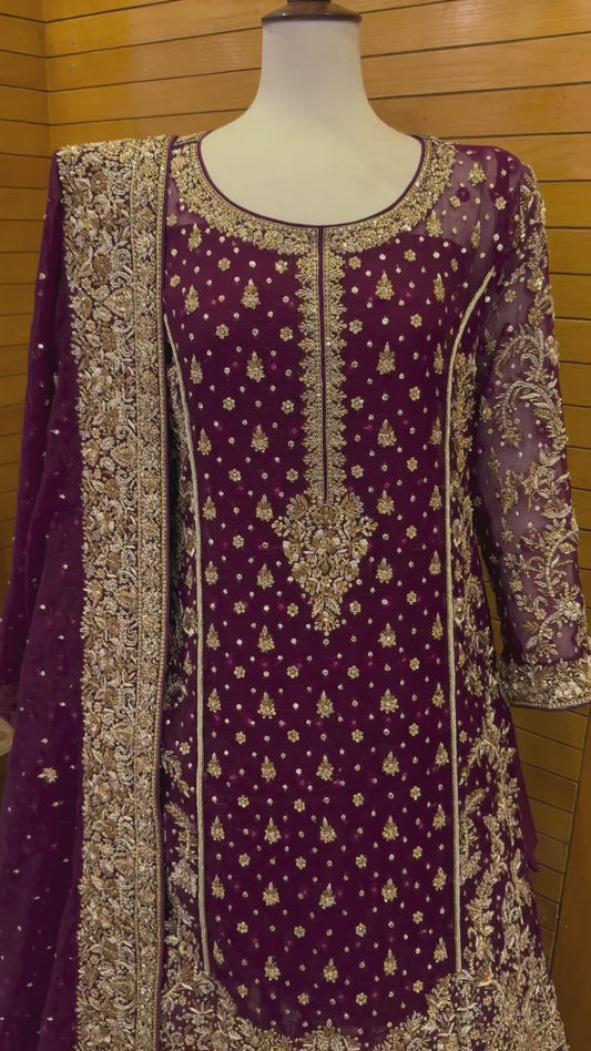 Bareerah | Farshi Lehenga | Magenta