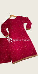 Falak | 3 Piece | Stitched | Red