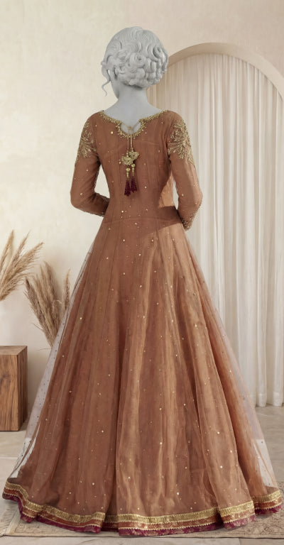 Ramisha | Maxi | Stitched | Rust & Maroon