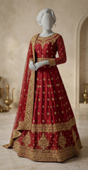 Samana | Lehenga | Cherry Red