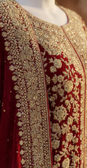 Jahan e Khaas | Farshi Lehenga | Stitched | Red