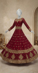 Samana | Lehenga | Cherry Red
