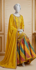 Chatta Patti | Gharara | Yellow