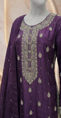 Riza | 3 Piece | Stitched | Purple