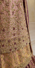 Arooba | Farshi Lehenga | Peach & Purple