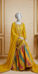 Chatta Patti | Gharara | Yellow
