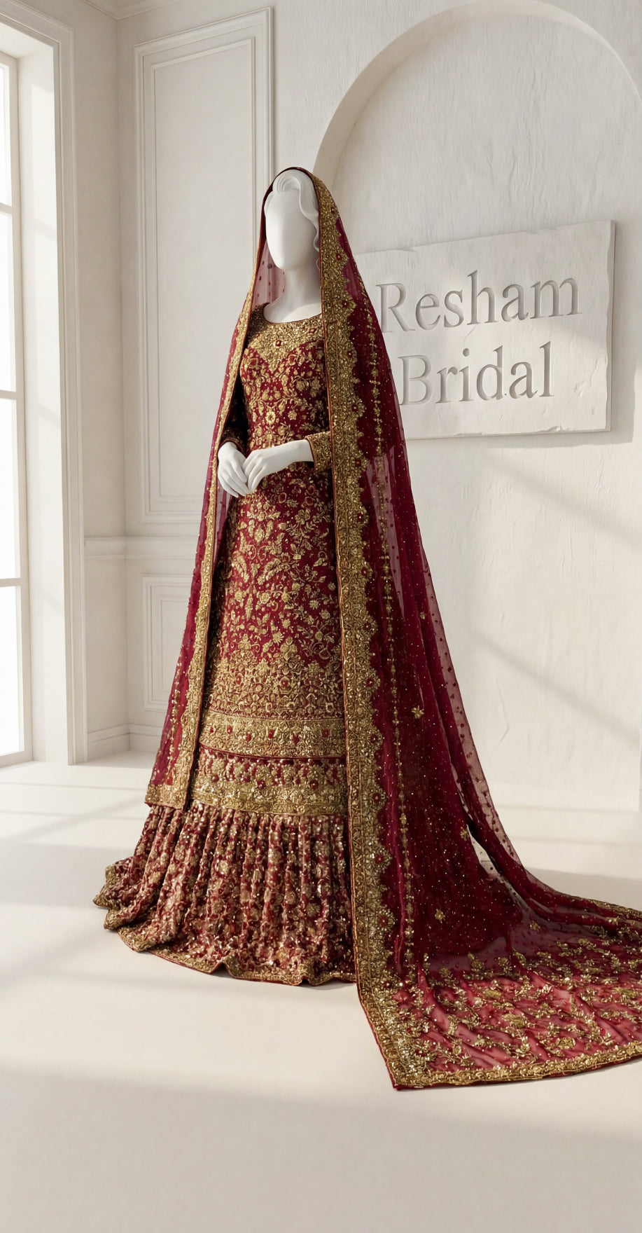 Khaani | Farshi Lehenga | Red