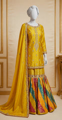 Chatta Patti | Gharara | Yellow