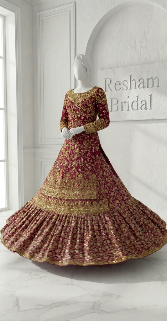 Ayra | Farshi Lehenga | Red