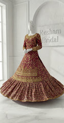 Khaani | Farshi Lehenga | Red
