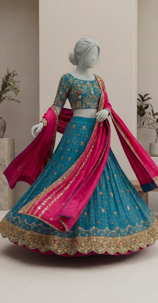 Sapphire  | Lehenga | Sky Blue