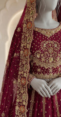 Zenia | Lehenga | Cherry Red